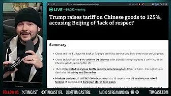 Trump Announces 125% Tariff On China FOR BEING DISRESPECTFUL, PAUSES Other Tariffs FOr 90 Days
