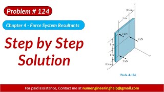 Celebrity *4–124. Replace the parallel force system acting on the plate #statics Net Worth