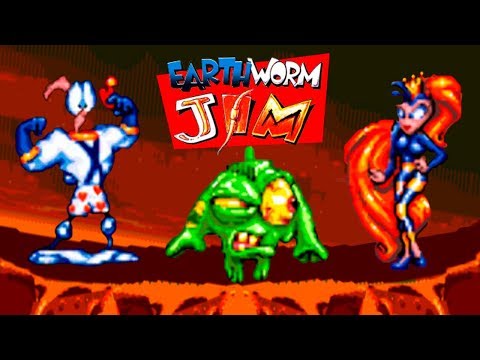 Видео: Earthworm Jim (Червяк Джим) прохождение (Sega Mega Drive, Genesis)