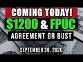 TODAY! UNEMPLOYMENT, $1200 SECOND STIMULUS CHECK & STIMULUS PACKAGE UPDATE 09/30/2020 (FINAL DAY!)