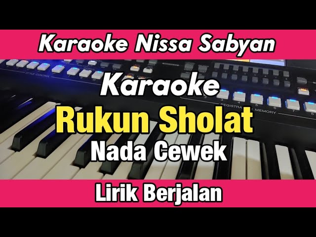 Karaoke - Rukun Sholat Nissa Sabyan Nada Wanita Lirik Berjalan | Karaoke Religi class=