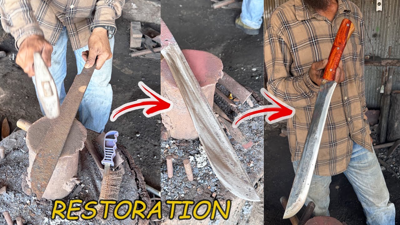 HOW TO RESTORE A SUPER RUSTY MACHETE IN 2 HOURS