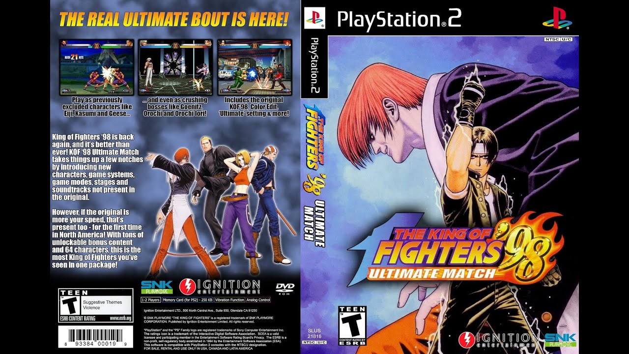 The King of Fighters 98 Ultimate Match Ps3 Kof 98 (Ps2 Classic) Psn Mídia  Digital - kalangoboygames