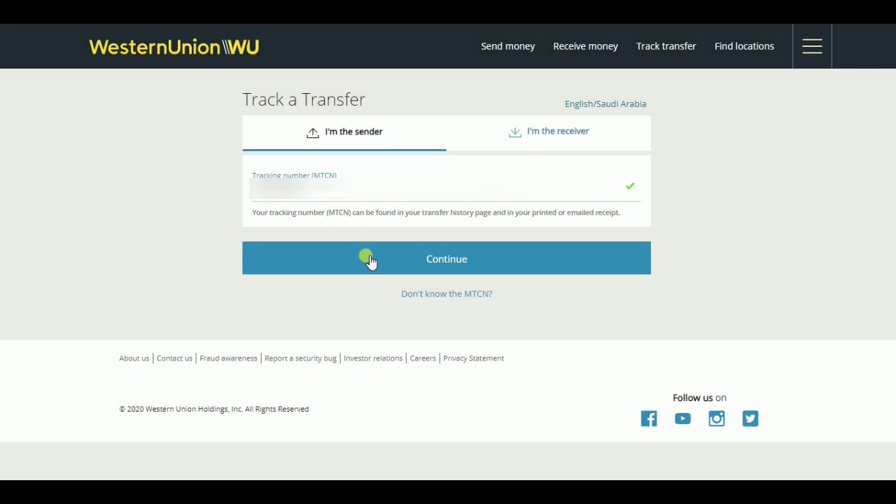 How to Track after Sent Money thru (Western Union) online - YouTube