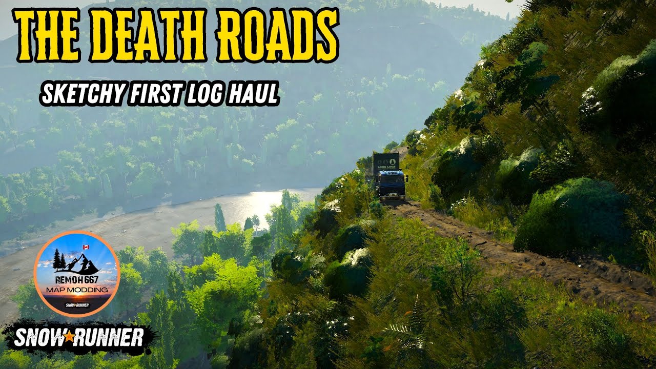 Haulin On The Death Roads - New Snowrunner Mod Map Preview - YouTube