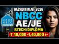NBCC RECRUITMENT 2026 || AE/JE || 50 POSTS || BE/BTECH/DIPLOMA || ₹ 40,000 -1,40,000 || FRESHERS