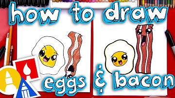 How To Draw Cute Eggs And Bacon
