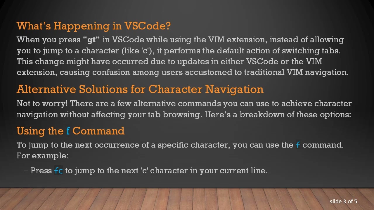 How to Disable VSCode Tab Change on 'gt' Command in VIM Extension