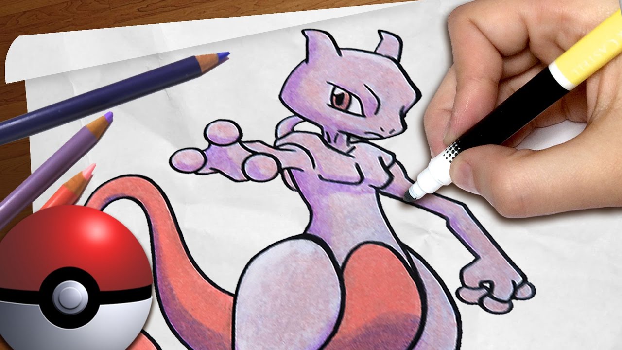 Como desenhar o MEWTWO [Pokémon]