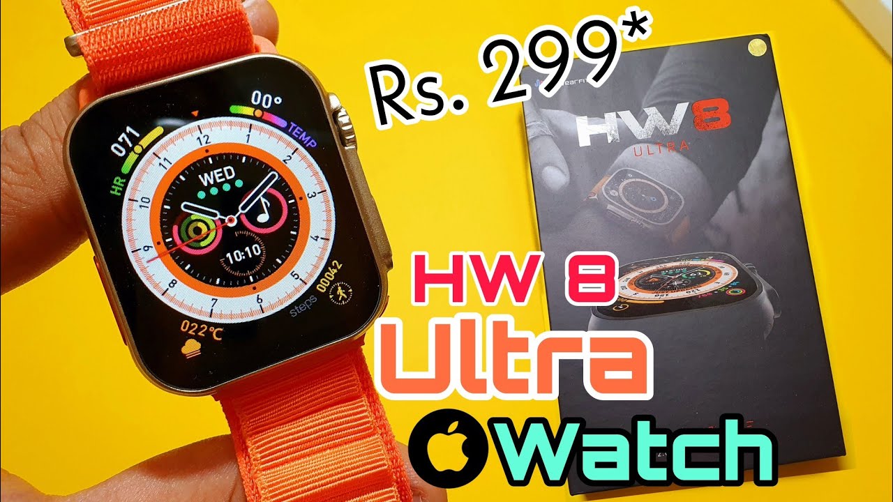 HW 8 Ultra Smartwatch Review & Unboxing Apple watch Ultra Clone