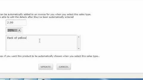 Adding standard prices to sales invoices in Kashflow