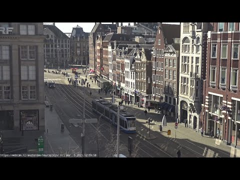 WebCam.NL | damrakbeursplein.amsterdam | live ultraHD PTZ camera Beurs van Berlage, Amsterdam.