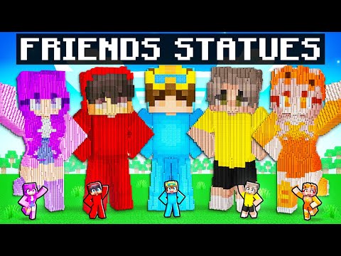 Nico vs FRIENDS STATUE House Battle In Minecraft!