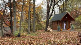 Fall colors at The Little Log Wedding Chapel in Niagara Falls Canada