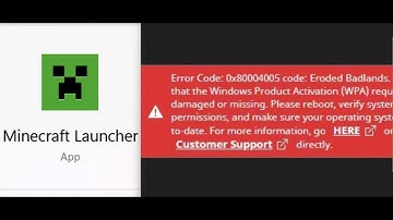 Fix Minecraft Launcher Error Code 0x80004005 Code Eroded Badlands On PC