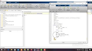 Bisection method in matlab based on error part2  Arabic