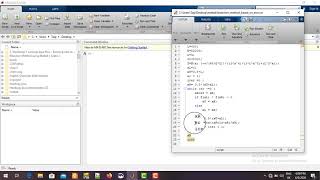 Bisection method in matlab based on error part2  Arabic