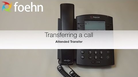 Polycom VVX 300/310 - Transferring A Call: Attended