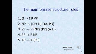 SYNTAXIS AND COMPONENT TREE OF A SENTENCES