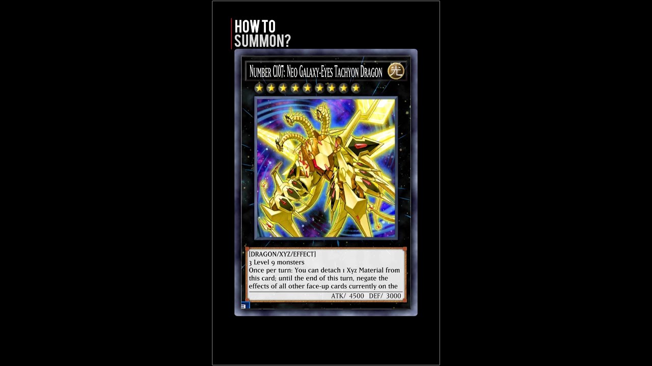 Yugioh Duel Links - HOW to summon Number C107: Neo Galaxy-Eyes Tachyon