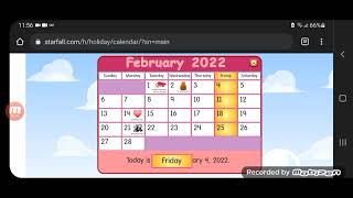 Starfall Calendar For February 4Th 2022 For The 2Nd Time
