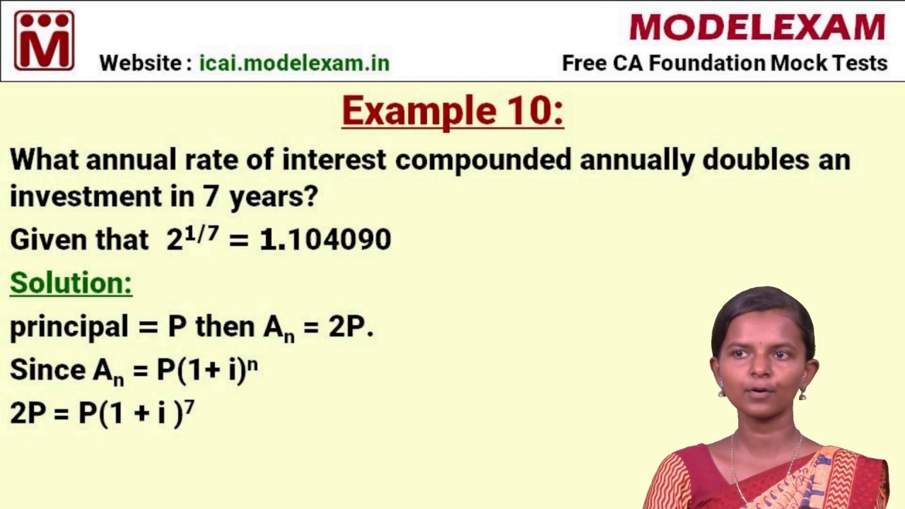 Compound Interest Problems Solutions Business Maths CA Foundation Compound Interest Problems Solutions Business Maths CA Foundation