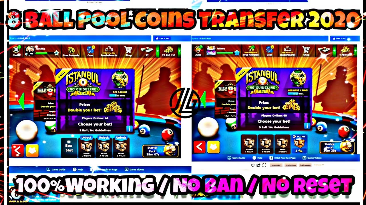8 Ball Pool Unlimited Coin Transfer Trick 2020 Safe Method To Transfer 8 Ball Pool Coins Youtube