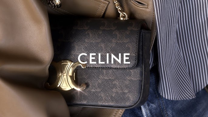unboxing 🌻  celine triomphe wallet on chain in shiny calfskin