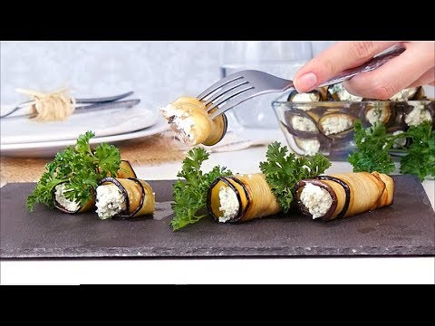 Баклажаны на закуску с творогом и чесноком