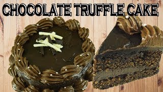 Chocolate truffle cake is layered with ganache. this yummylicious
version of no oven cake. it very rich super moist, awes...