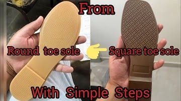 Easy way to Draft a square toe sole / DIY shoemaking project #howto #diy #shoemaking