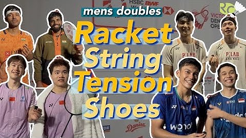 Professional Badminton Player’s Racket, String, Tension, Shoes | Men’s Doubles