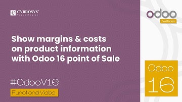 How to Show Margins & Costs on Product Information With Odoo 16 PoS | Odoo 16 PoS Tutorials