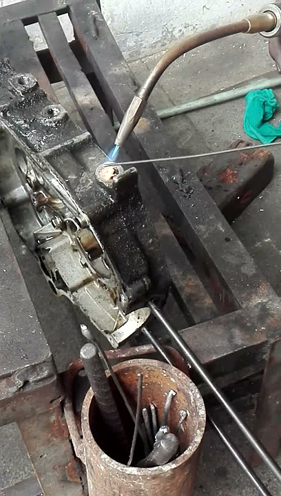 bukan las listrik buat solder aluminium blok mesin #shorts