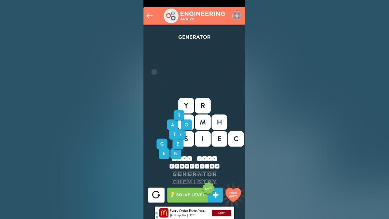 WordBrain 2 Daily April 29 ENGINEERING Answers Wordbrain 2 Daily
