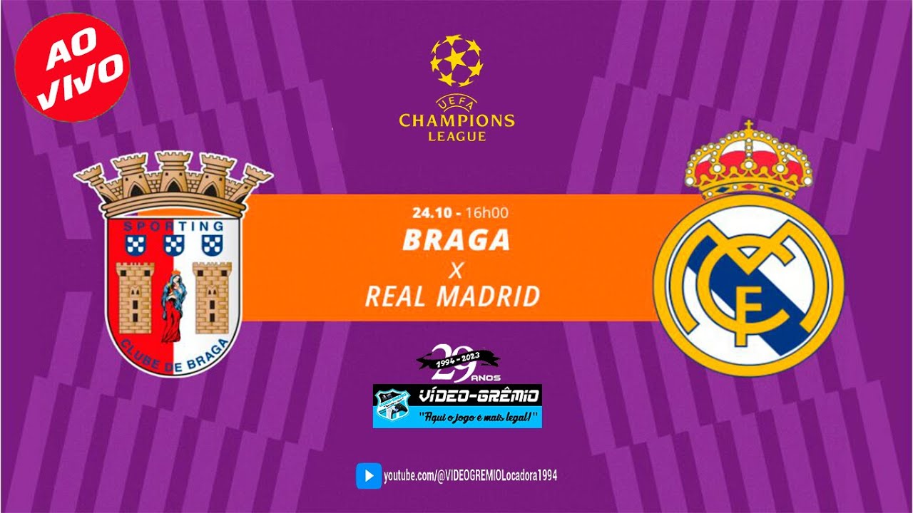 REAL MADRID vs BRAGA - UEFA CHAMPIONS LEAGUE 23/24 - GROUP C