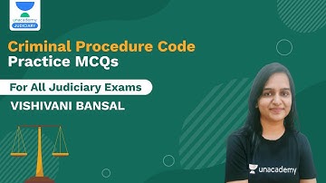 Practice MCQs on Criminal Procedure Code |Crack Judiciary |Vishivani Bansal | Unacademy Judiciary