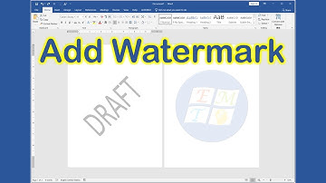How to add watermark in word 2019