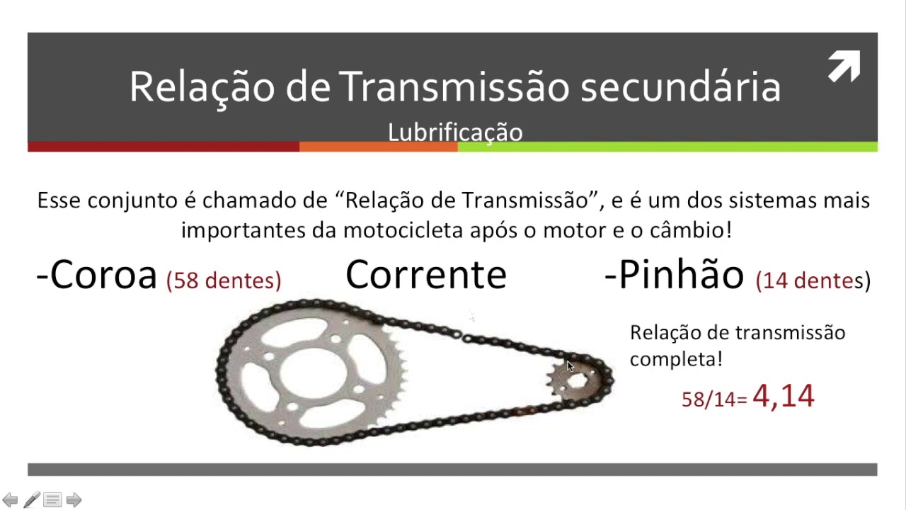 Aprendendo-Relação de Transmissão Secundária-Lubrificação! - YouTube