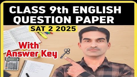 HBSE Class 9th English Question Paper Sat 2 2025|Class 9th English Sample Paper Sat 2025|