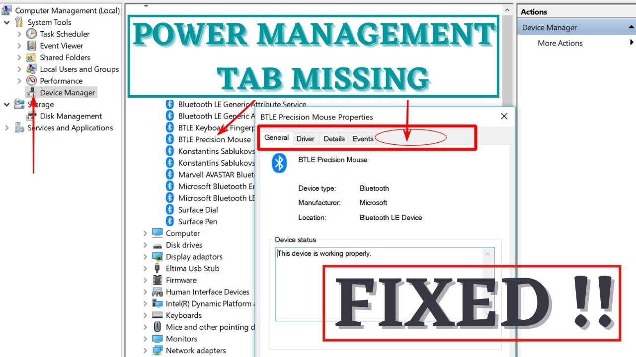 windows 10 manage tab missing