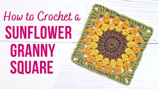 How to Crochet a Sunflower Granny Square