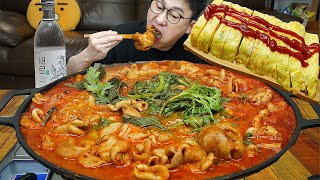 ASMR MUKBANGㅣSpicy Pork Tripe Hot Pot & Rolled OmeletㅣEATING SHOW