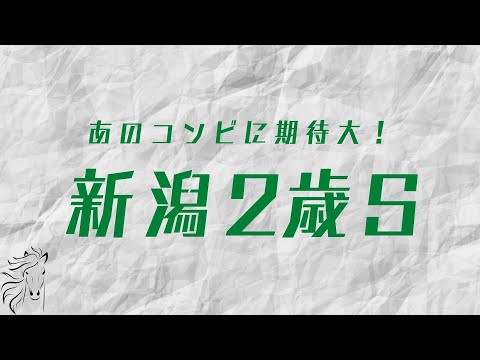 【新潟2歳S】あの名コンビに注目！【競馬予想】