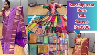 Kanchipuram Pure Handloom Silk Sarees Rs.3500 | Wedding Silks At Low price screenshot 2