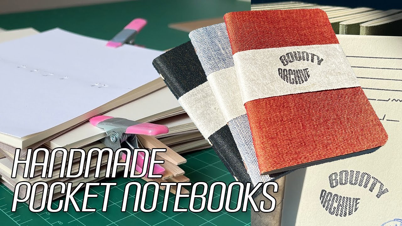 Handmade Pocket Notebooks | Making the BA-Mini | ASMR Bookbinding