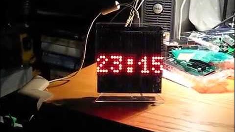 Wise4Sure - Wise Clock with 16x24 LED display from Sure Electronics; uses ATmega644 (sanguino)