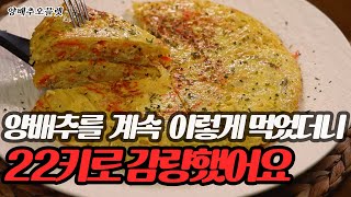 양배추를 이렇게 요리해서 드셔보세요. 살도 빠지고 너무 맛있어요!(feat.오꼬노미야끼) || 양배추오믈렛 || Cabbage omelet || 고기보다 || 다이어트요리 ||