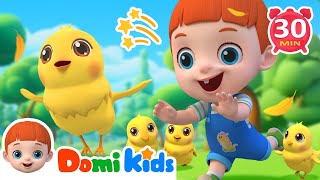 Baby Chicks ComingFive Little Chicks + More Baby Songs & Nursery Rhymes | Kids Songs  Domikids