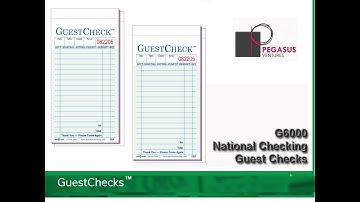 G6000 Medium Green Duplicate Requiring Carbon Copy National Checking Restaurant Guest Checks